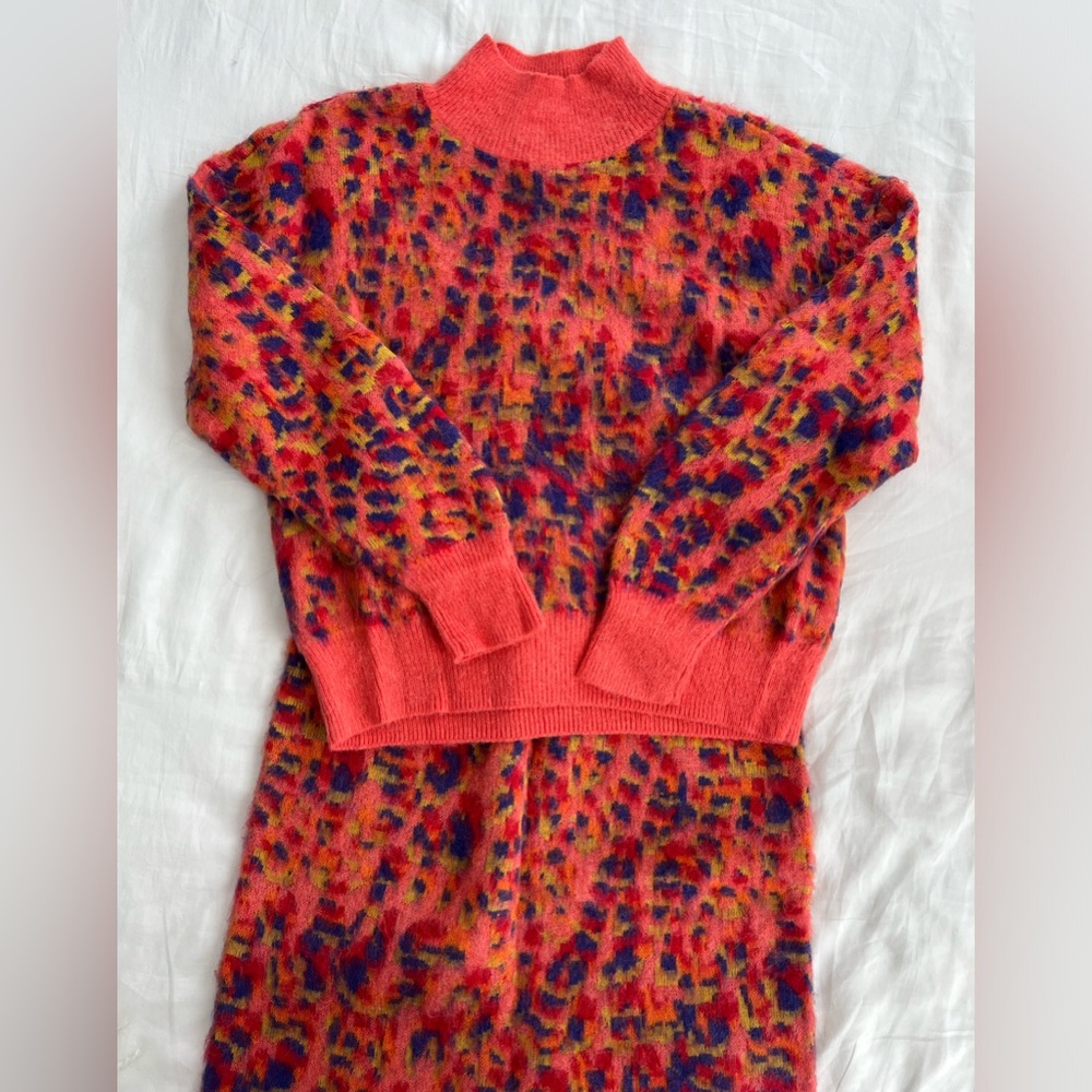 MAEVE MULTI COLOR MATCHING SWEATER SET